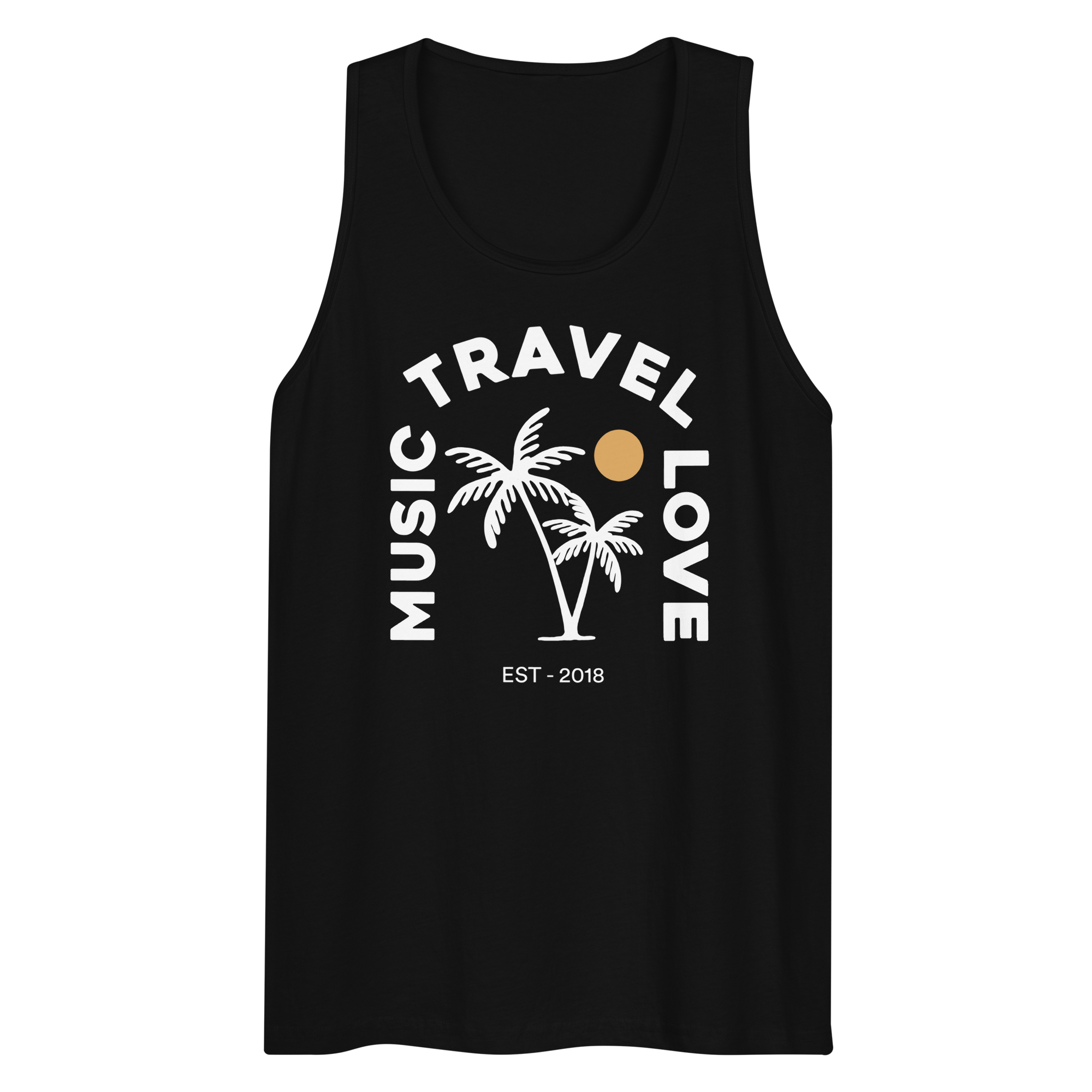 MTL Palm & Sun Front Tank Top - Music Travel Love