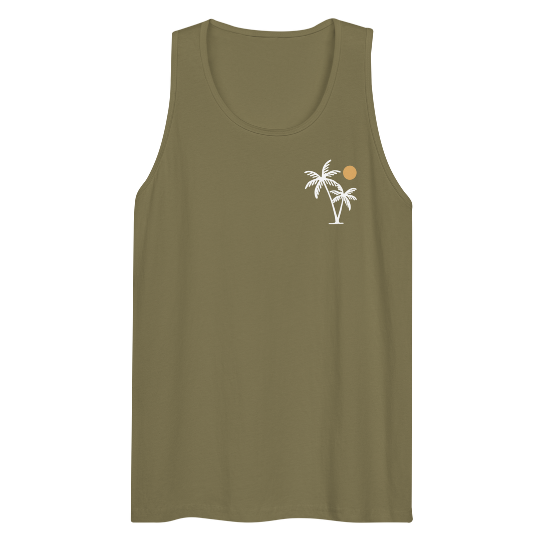 Palm & Sun Tank Top - Music Travel Love