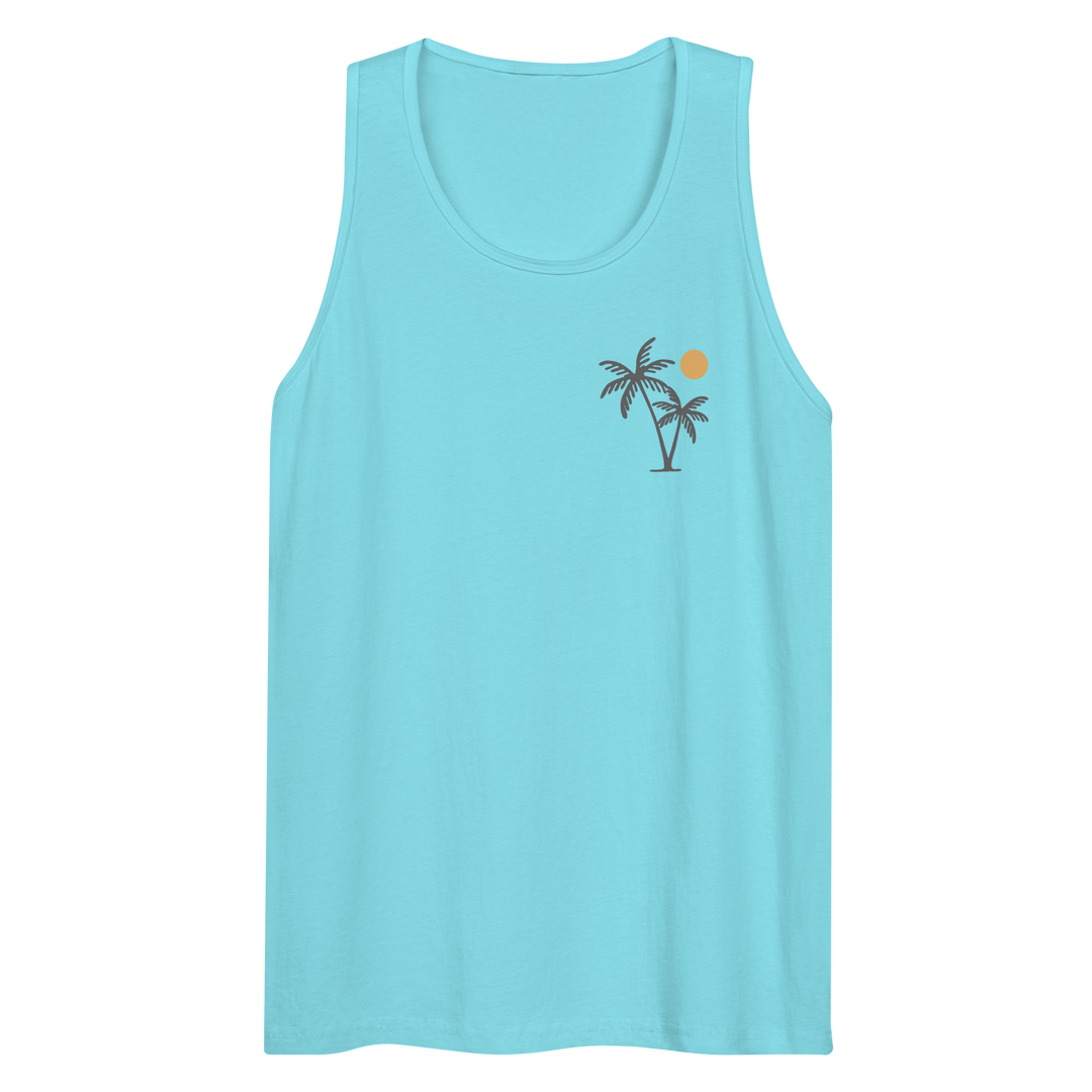 Palm & Sun Tank Top - Music Travel Love