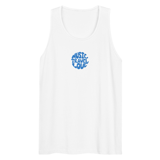 Retro Embroidered Tank Top - Music Travel Love