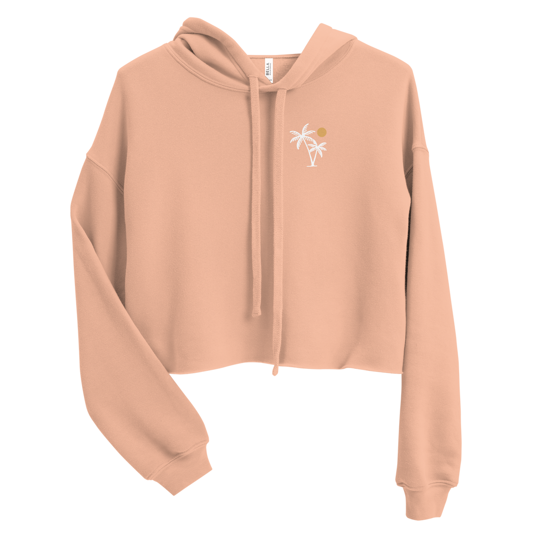 Palm & Sun Crop Hoodie - Music Travel Love