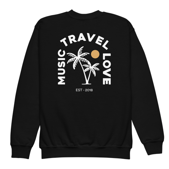 Kids Palm & Sun Sweatshirt - Music Travel Love
