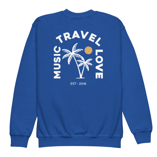 Kids Palm & Sun Sweatshirt - Music Travel Love