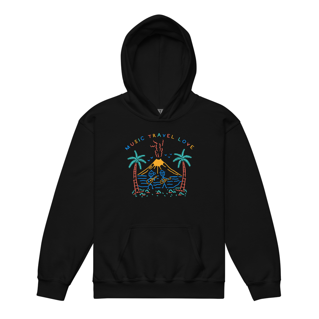 Kids Volcano Sketch Hoodie - Music Travel Love