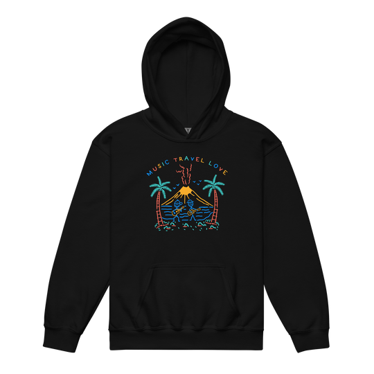 Kids Volcano Sketch Hoodie - Music Travel Love