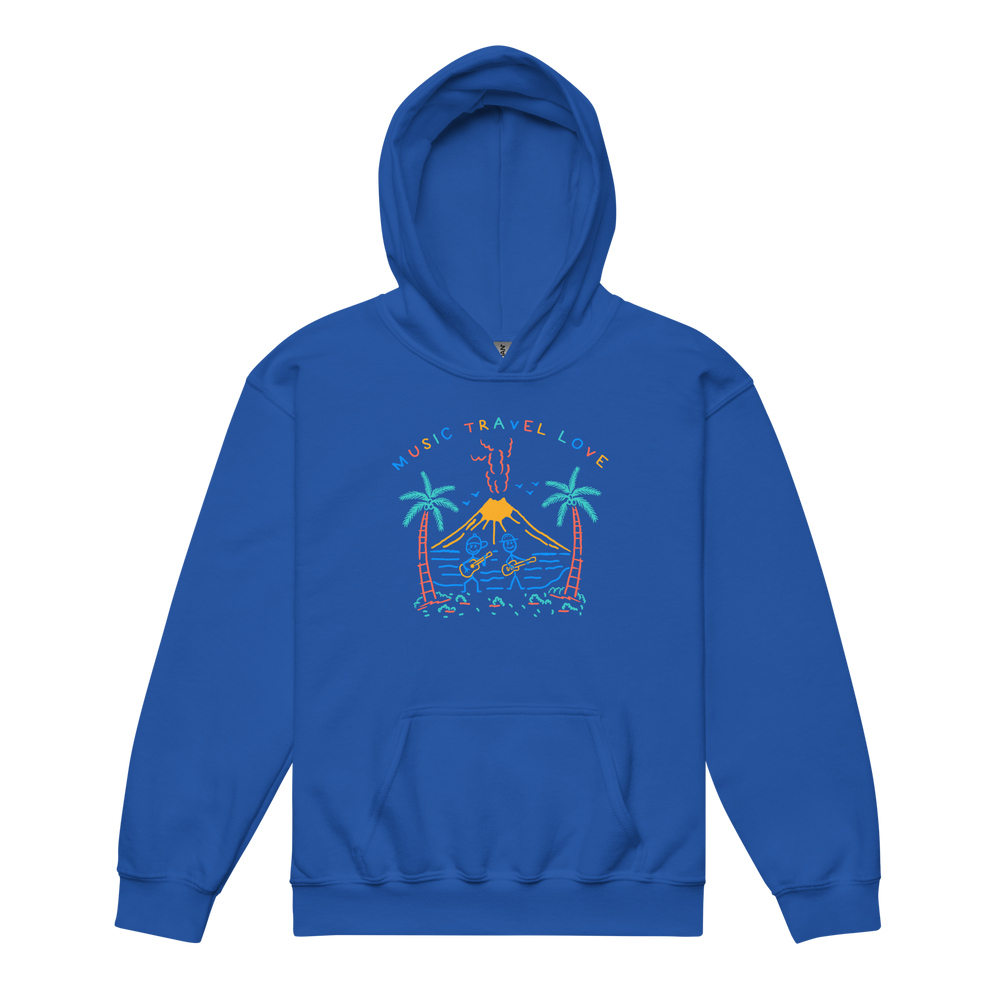 Kids Volcano Sketch Hoodie - Music Travel Love