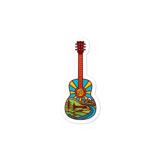 Nature Guitar Sticker - Music Travel Love