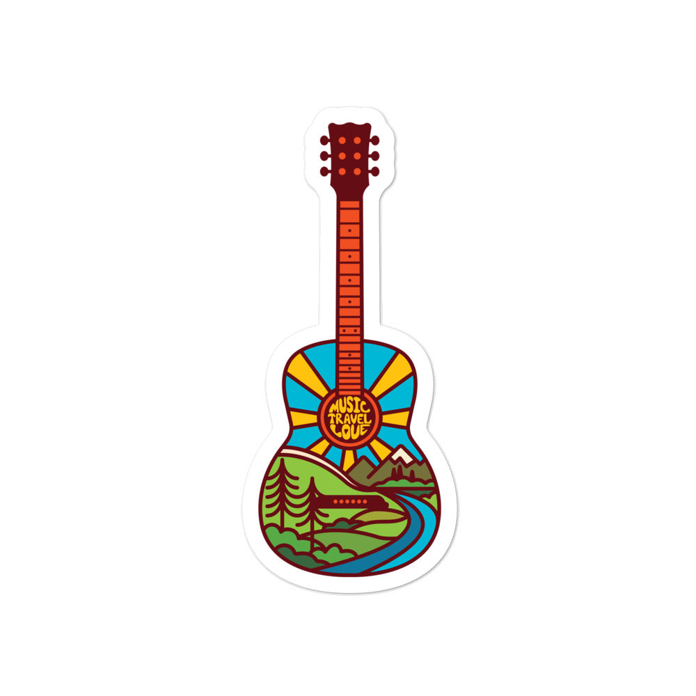 Nature Guitar Sticker - Music Travel Love