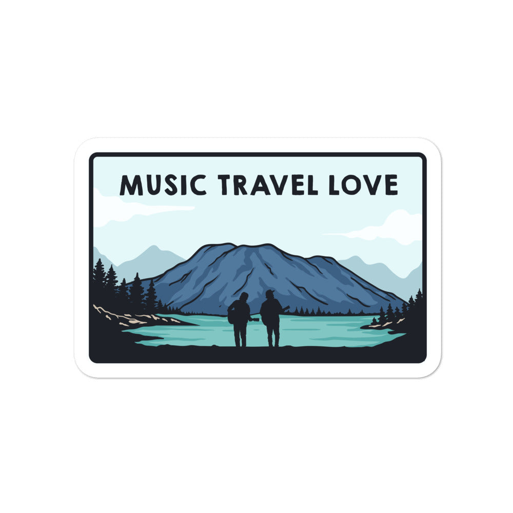 Landscape Sticker - Music Travel Love