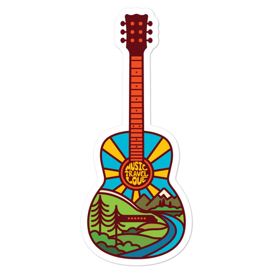 Nature Guitar Sticker - Music Travel Love