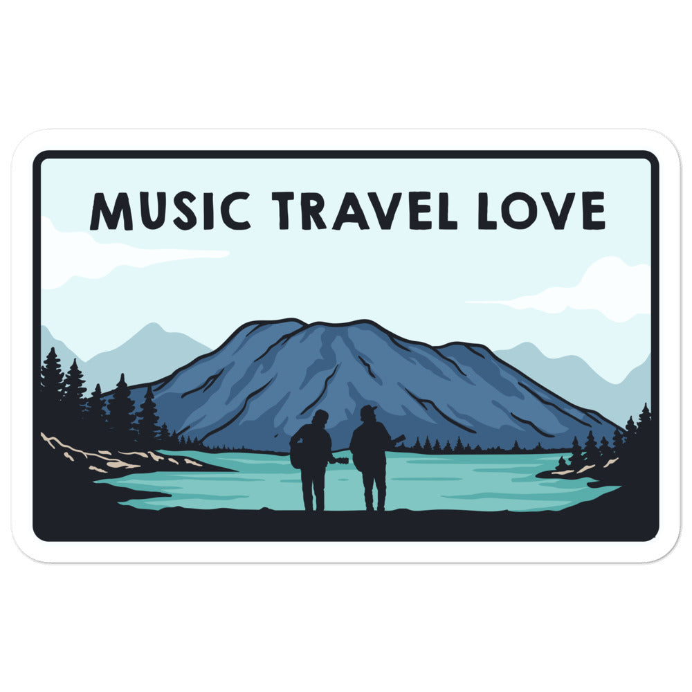Landscape Sticker - Music Travel Love
