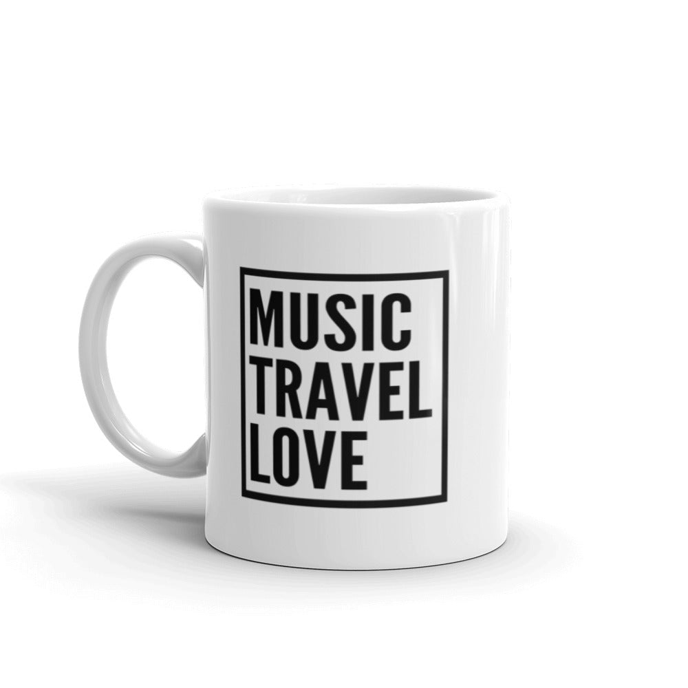 Music Travel Love Mug - Music Travel Love